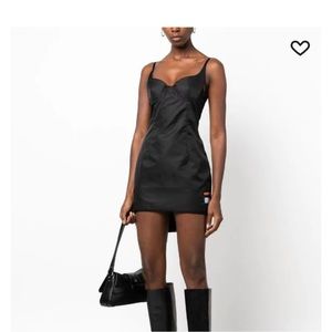 Heron Preston Ex-Ray Nylon Corset dress in black